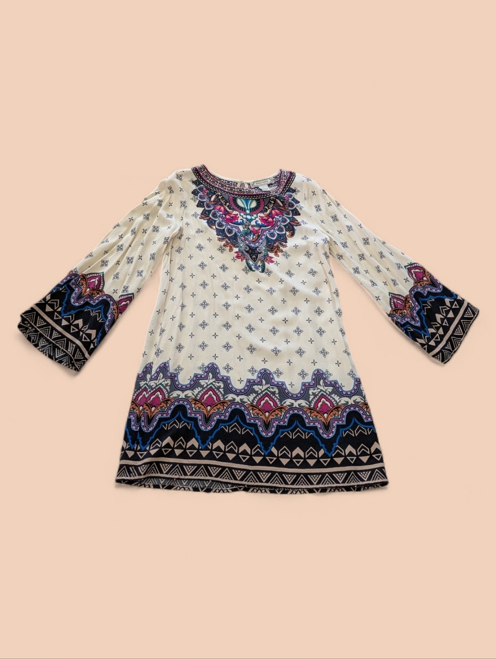 Flying Tomato Mini Dress Festival Dress with Bell sleeves Boho